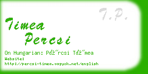 timea percsi business card